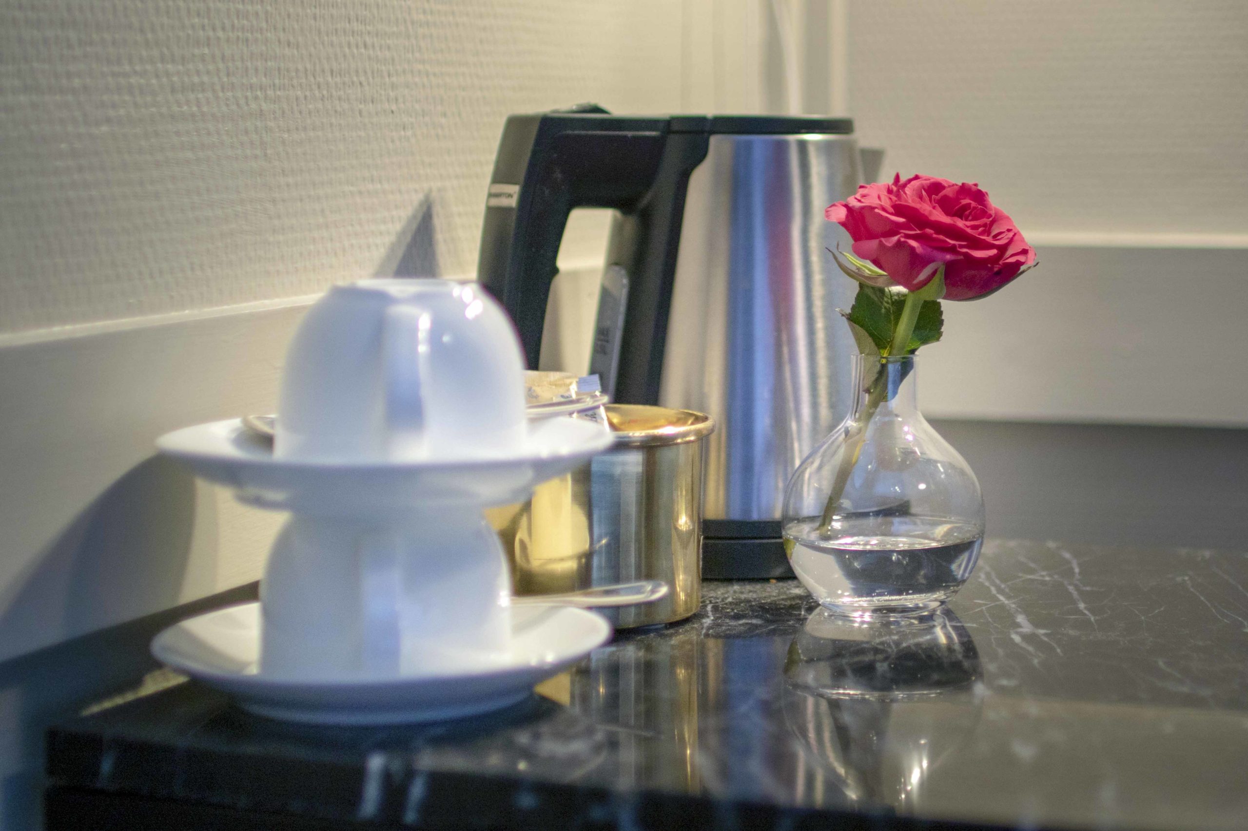 Nespresso maskin på hotellrommet