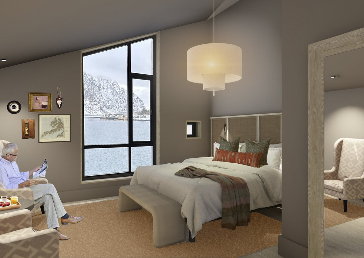 Exclusive hotel room - Illustration by Metropolis Design