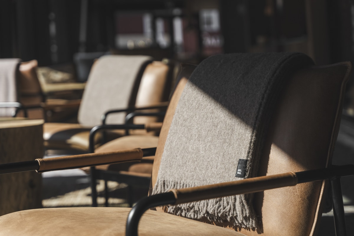 Lounge area with soft lighting and natural colors.